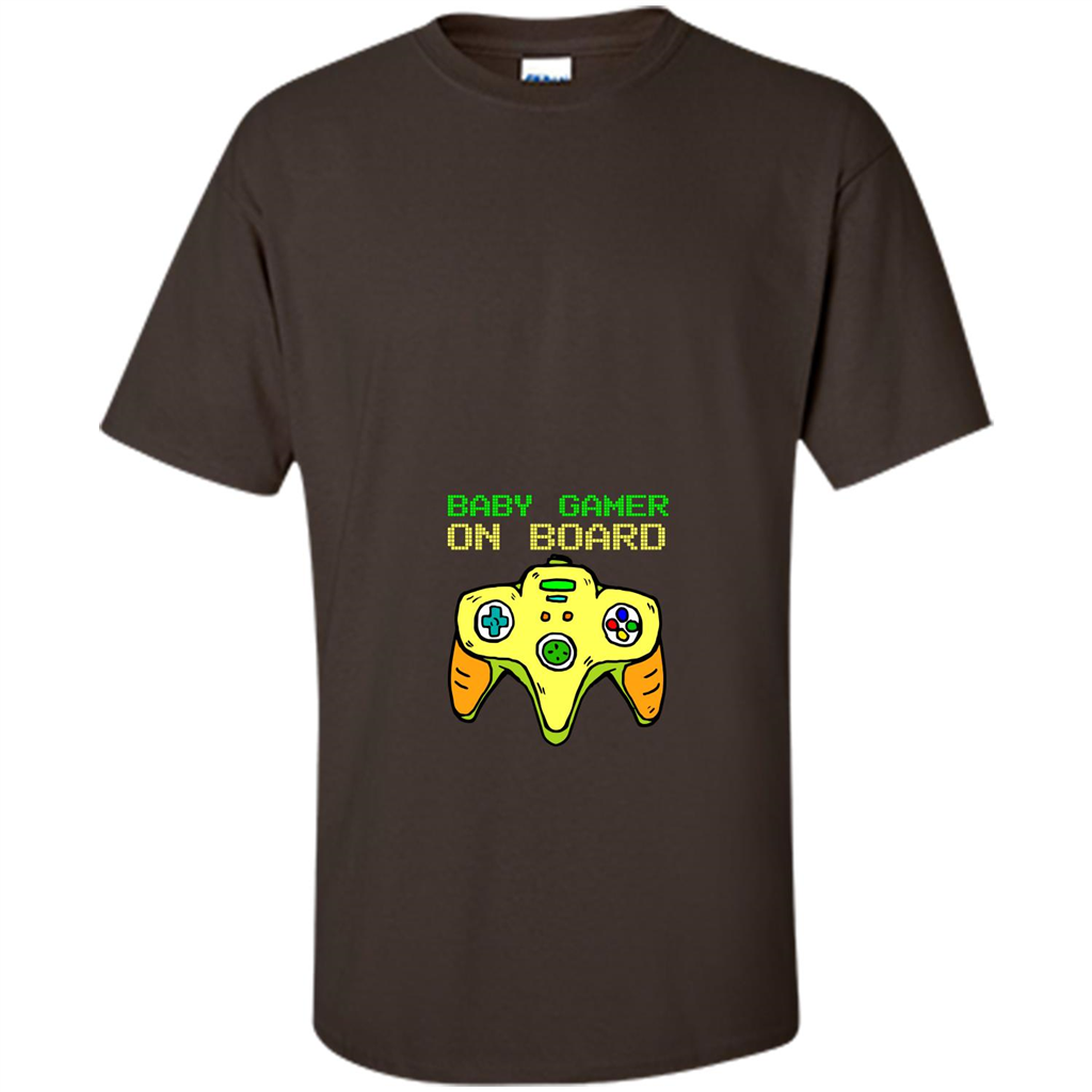 Pregnancy & Birth T-shirt Baby Gamer On Board Dark Chocolate