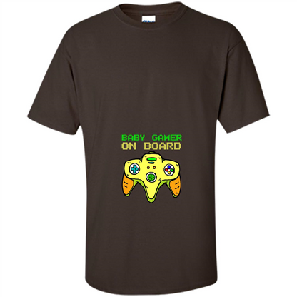 Pregnancy & Birth T-shirt Baby Gamer On Board Dark Chocolate