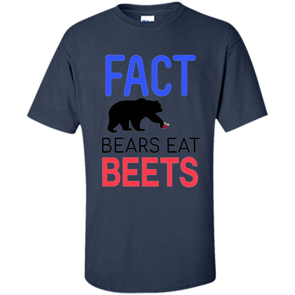 FACT Bears Eat Beets T-shirt Funny Men Women Novelty Gift Navy