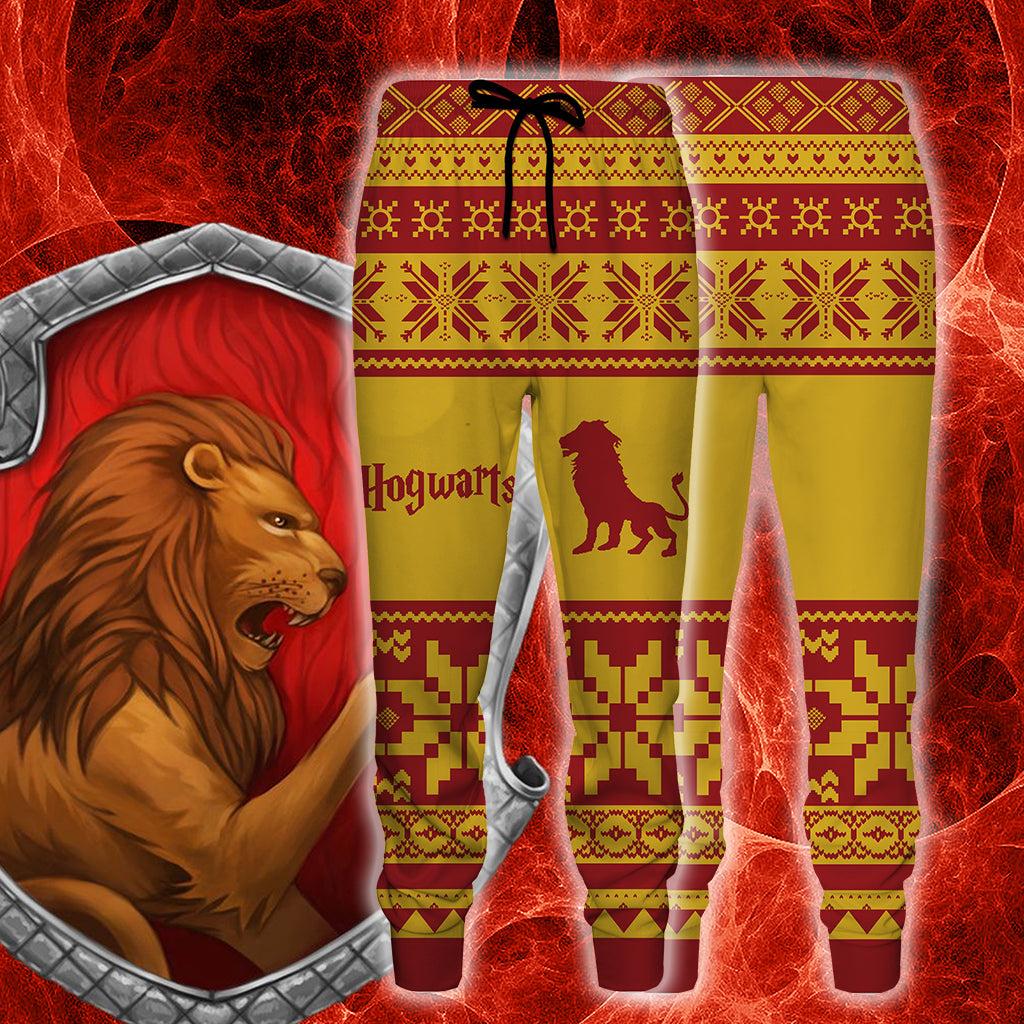 The Gryffindor Lion Harry Potter Ugly Christmas Jogging Pants