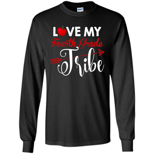 Love My Fourth Grade Tribe T-shirt School Day T-shirt Black