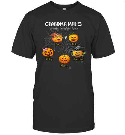 Grandma mae's favorite pumpkin patch Halloween Custom T-Shirt