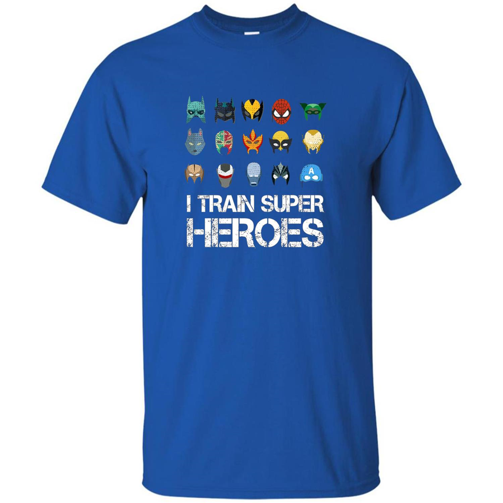 I Train Super Heroes T-shirt Royal