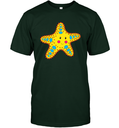 Starfish Summer Beaches Shirt T-Shirt T-Shirt Forest Green