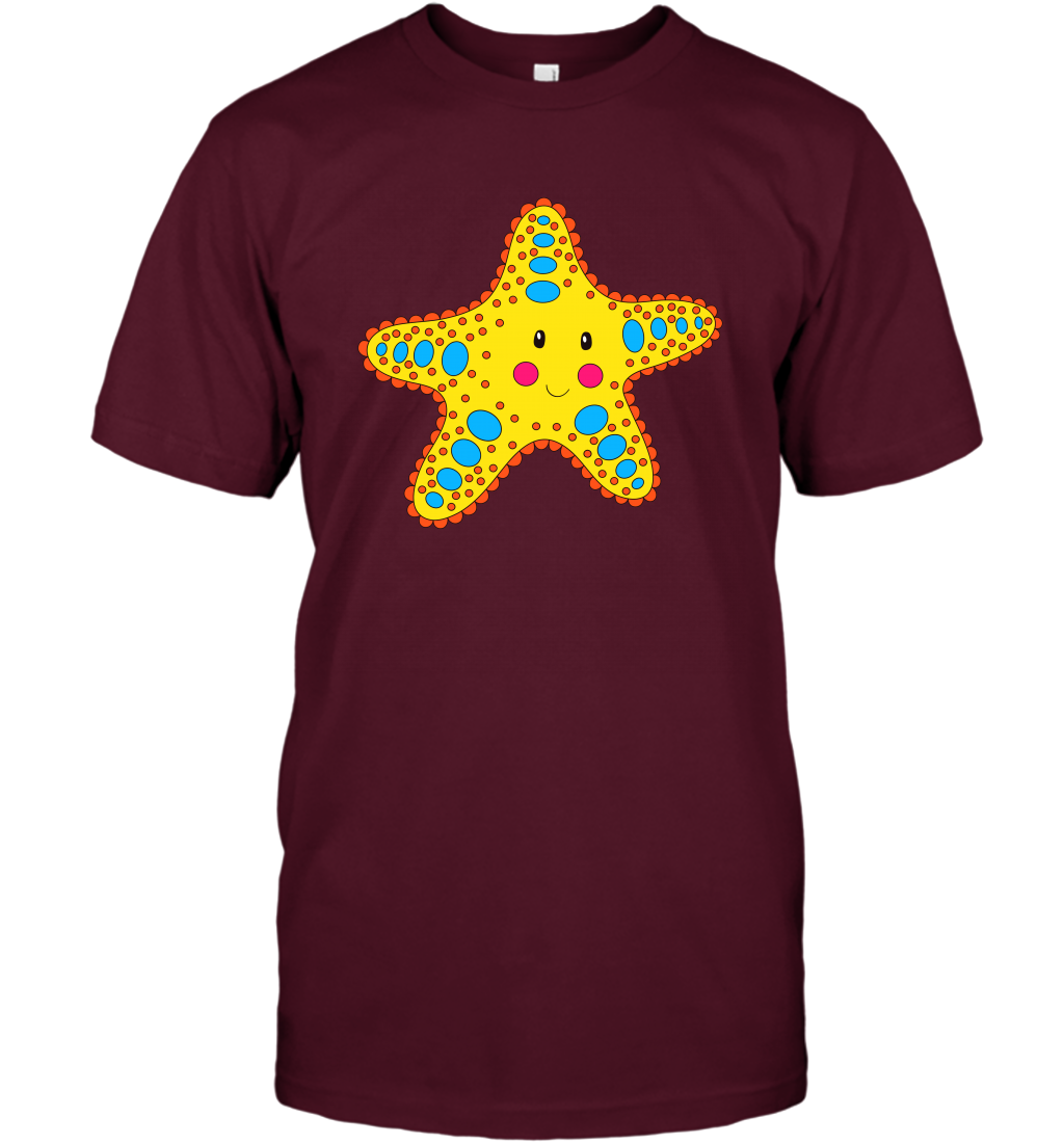 Starfish Summer Beaches Shirt T-Shirt T-Shirt Maroon