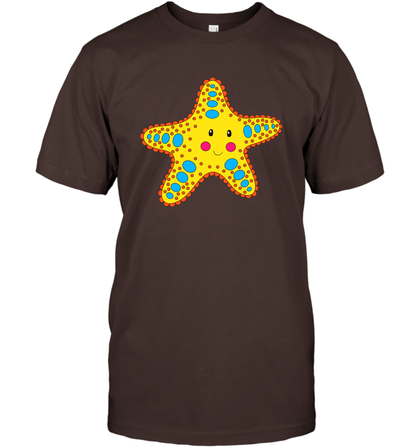 Starfish Summer Beaches Shirt T-Shirt T-Shirt Dark Chocolate