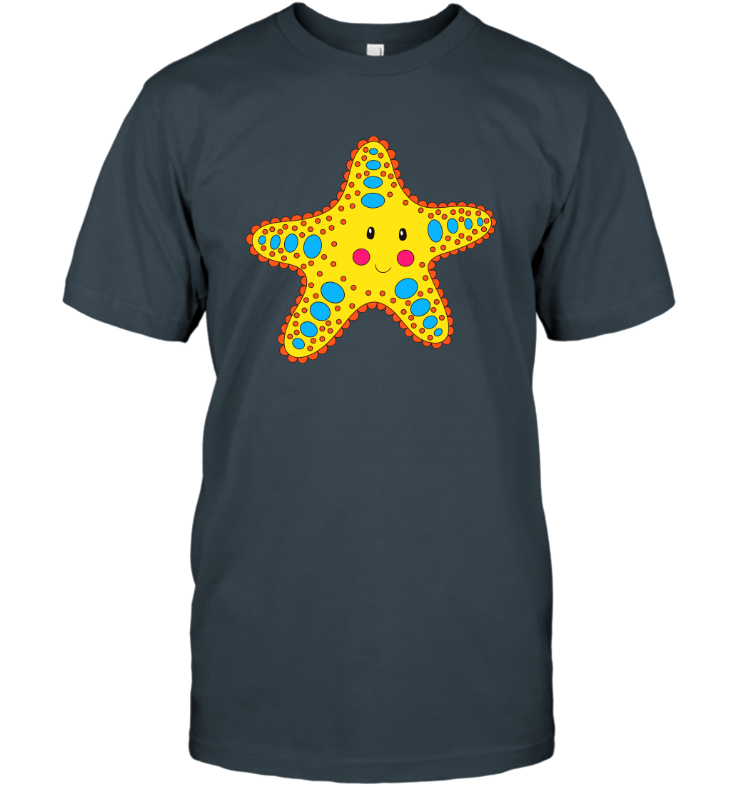 Starfish Summer Beaches Shirt T-Shirt T-Shirt Charcoal