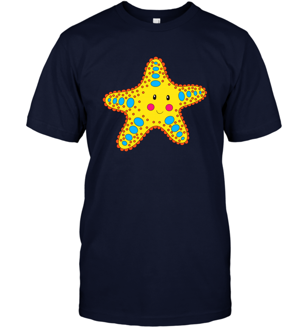 Starfish Summer Beaches Shirt T-Shirt T-Shirt Navy