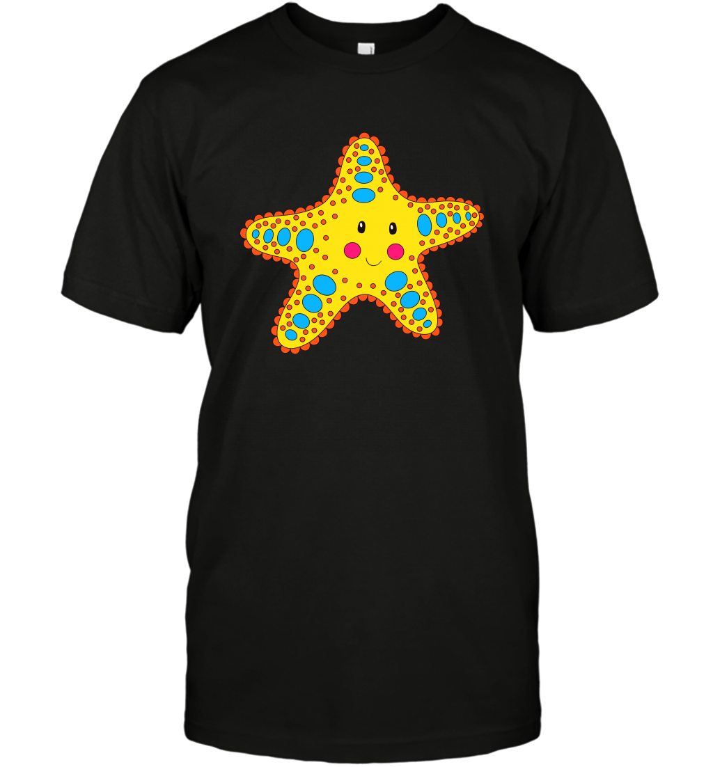 Starfish Summer Beaches Shirt T-Shirt T-Shirt Black