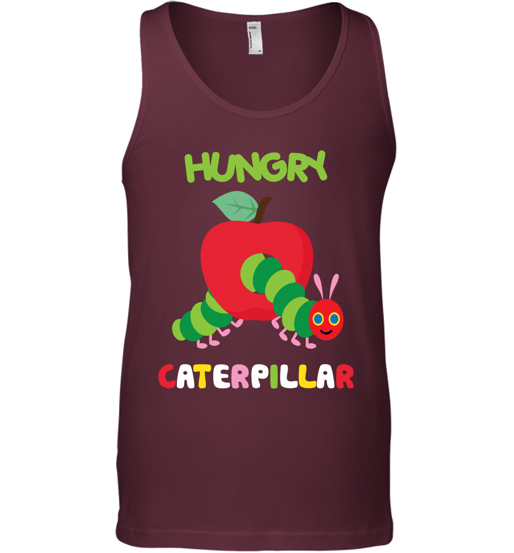 Hungry Caterpillar Funny Shirt Tank Top Tank Top Maroon