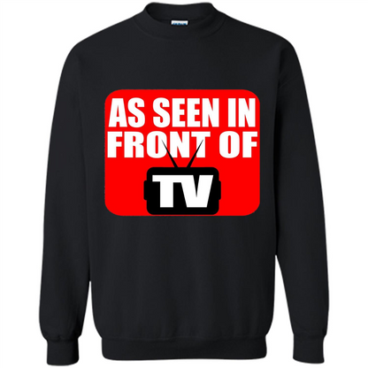 As Seen In Front Of TV T-shirt Black