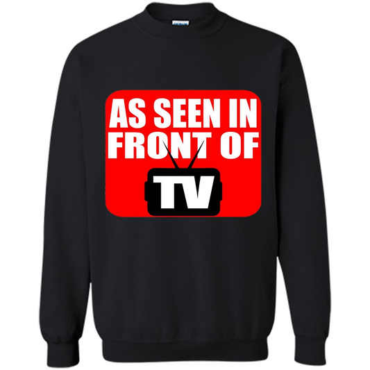 As Seen In Front Of TV T-shirt Black
