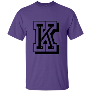 Letter K Initial T-Shirt for Names or Spelling Words