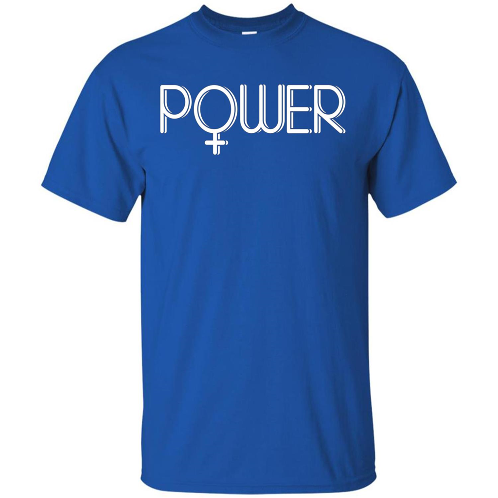 Woman Power Female Symbol Feminist T-Shirt Royal