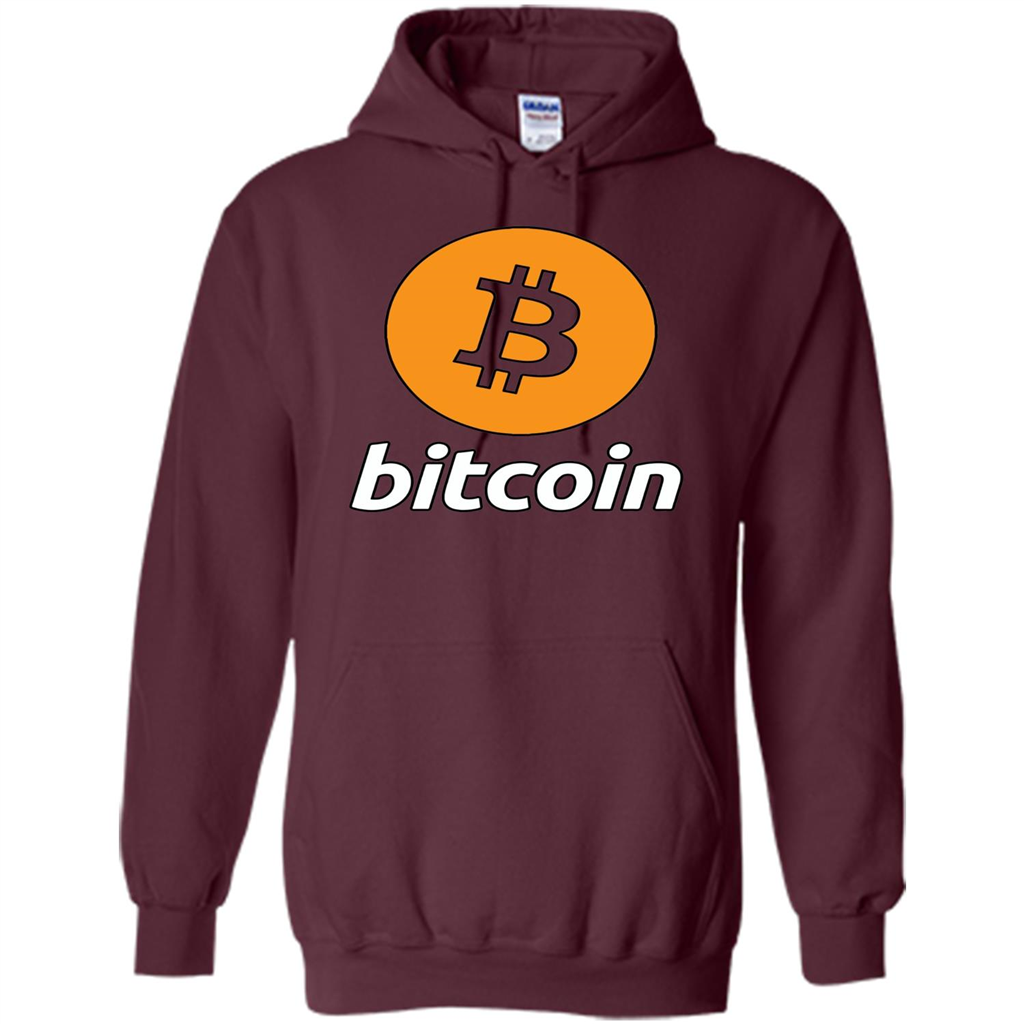 Bitcoin Logo Cryptocurrency BTC T-shirt Maroon