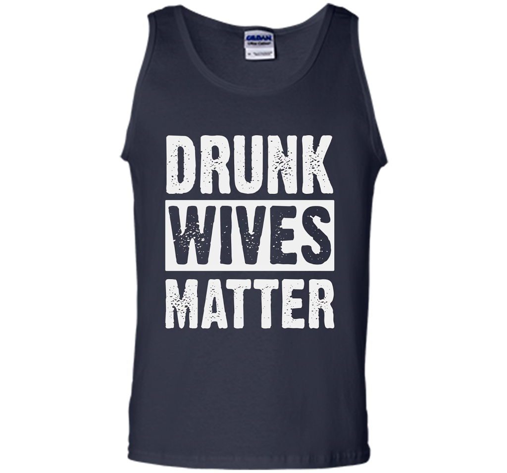 Wife T-shirt Drunk Wives Matter T-shirt Navy