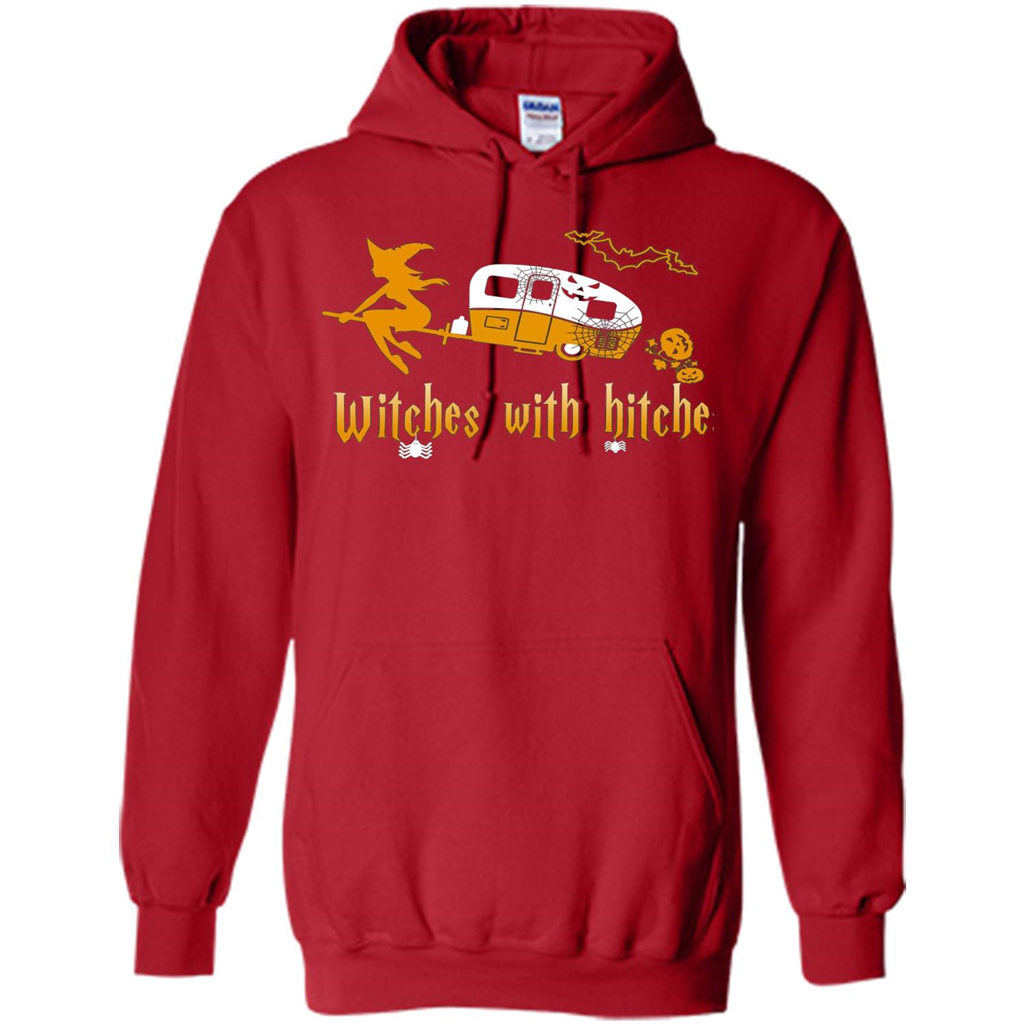 Halloween T-shirt Witches With Hitches T-shirt Red