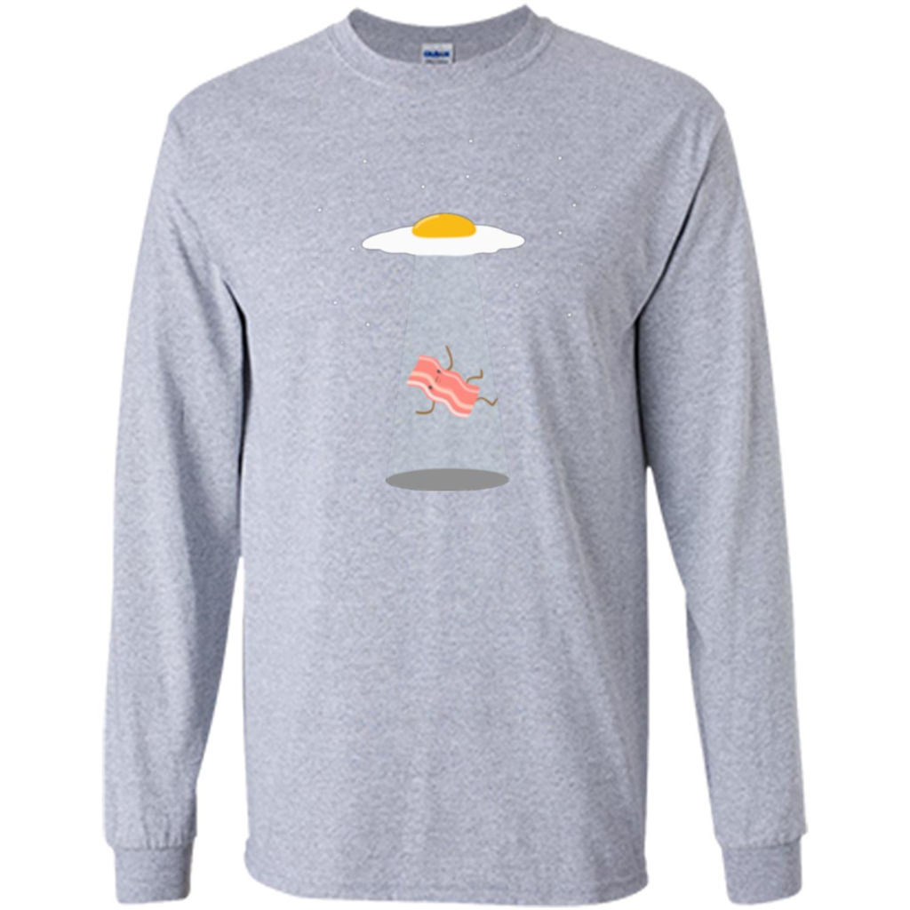 Cute Funny Bacon And Eggs UFO Sport Grey