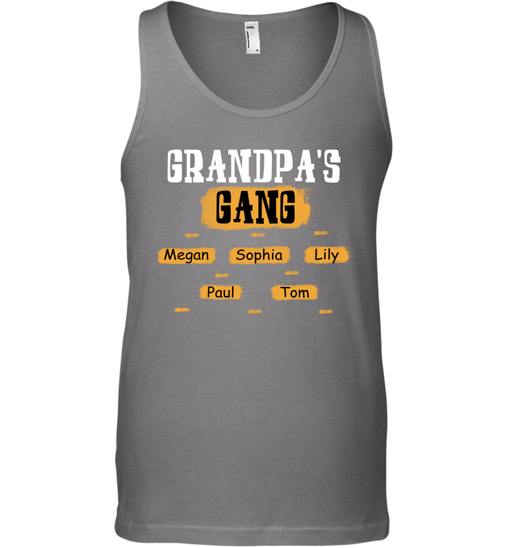Grandpa's Gangs (Customized Name) Tank Top Tank Top Graphite Heather