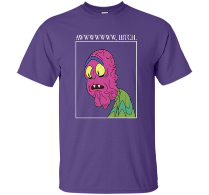 Rick &amp; Morty Aww Bitch shirt Purple