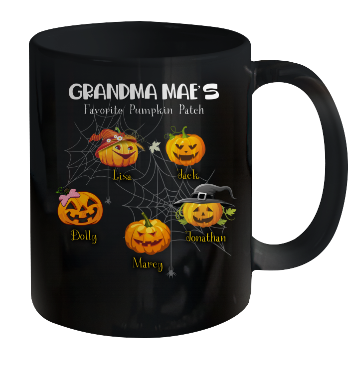 Grandma mae's favorite pumpkin patch Halloween Custom Ceramic Mug 11oz