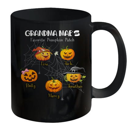 Grandma mae's favorite pumpkin patch Halloween Custom Ceramic Mug 11oz