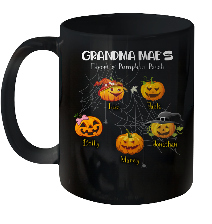 Grandma mae's favorite pumpkin patch Halloween Custom Ceramic Mug 11oz Ceramic Mug 11oz Black 11oz