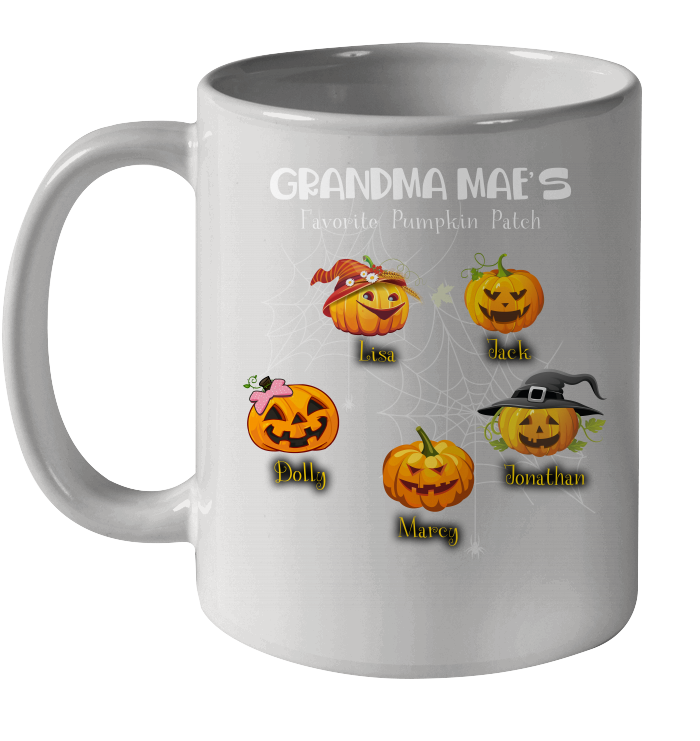 Grandma mae's favorite pumpkin patch Halloween Custom Ceramic Mug 11oz Ceramic Mug 11oz White 11oz
