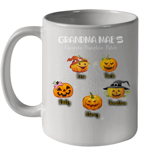 Grandma mae's favorite pumpkin patch Halloween Custom Ceramic Mug 11oz