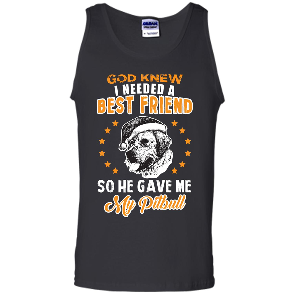 Pitbull T-shirt God Knew I Needed A Best Friend Royal