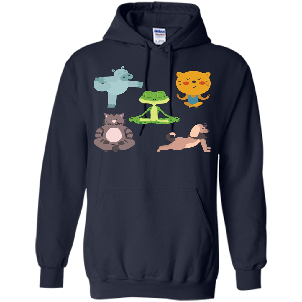 Yoga Animals T-shirt Sphynx Yoga Navy