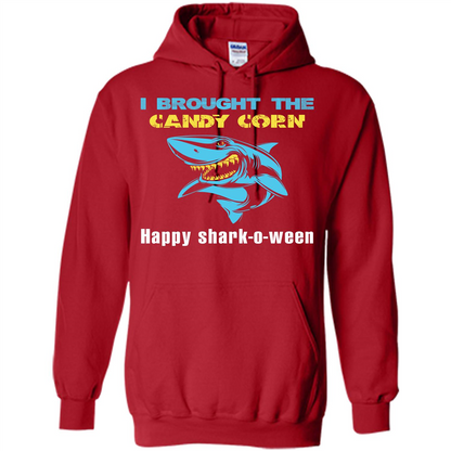 Shark T-shirt I Brought The Candy Corn Happy Shark-o-ween T-shirt Red