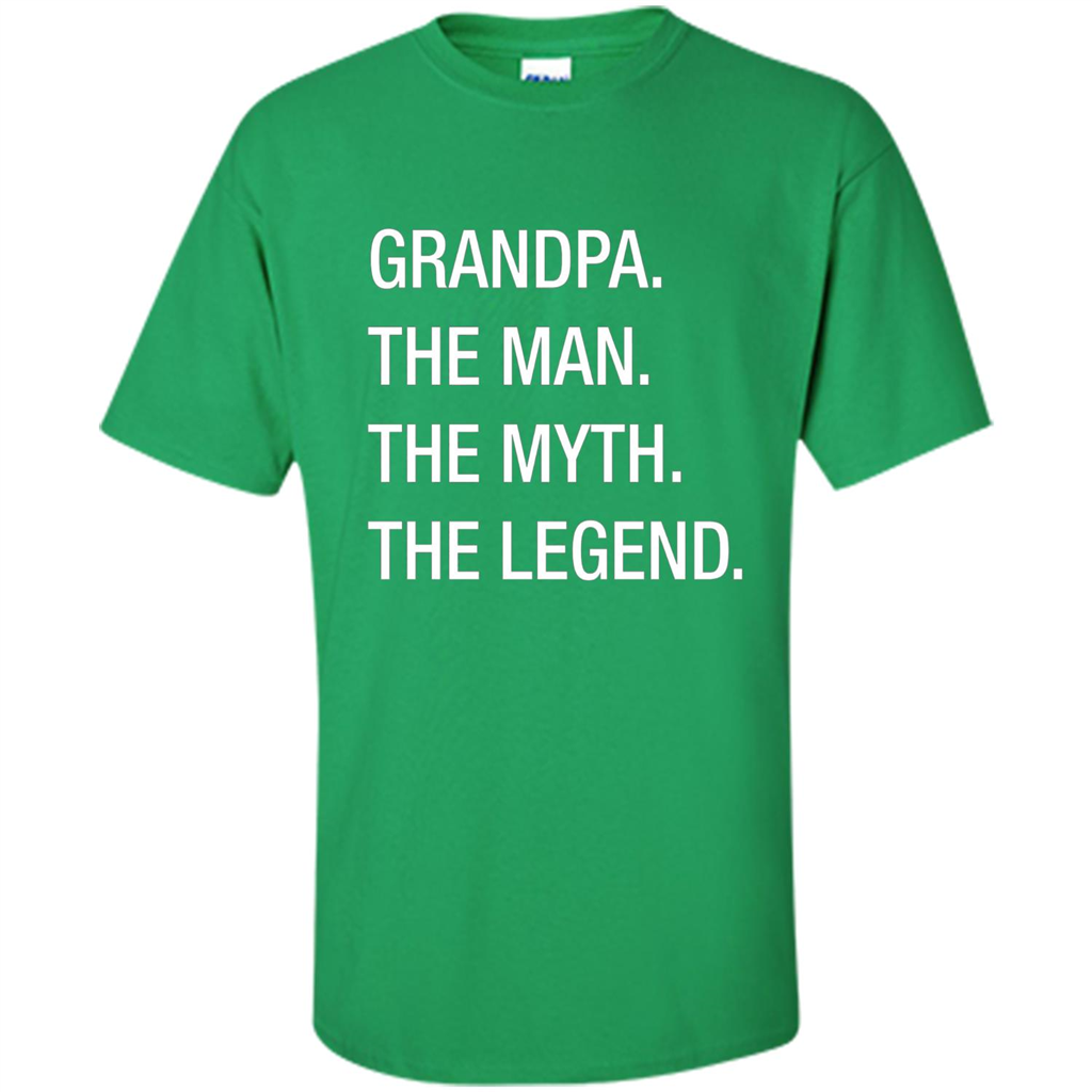 Fathers Day T-shirt Grandpa The Man. The Myth. The Legend Irish Green