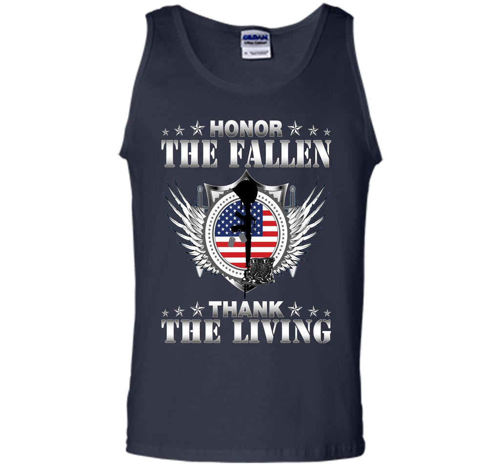 Honor The Fallen Thank The Living T-Shirt Memorial's Day t-shirt Navy