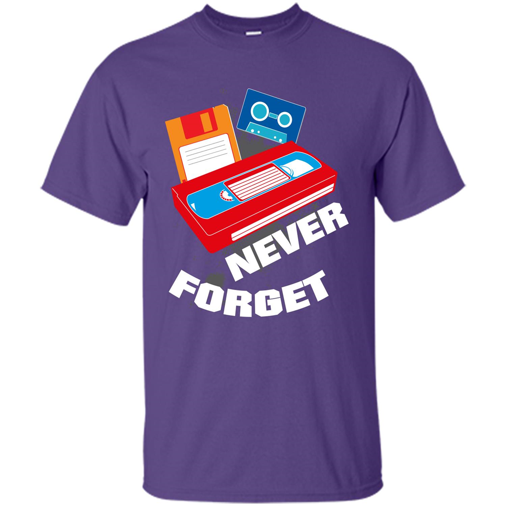 Floppy Disk Vhs 90s 80s T-shirt Never Forget Purple