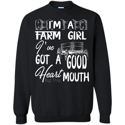 Farm Girl T-shirt I'm A Farm Girl I've Got A Good Heart T-shirt Black