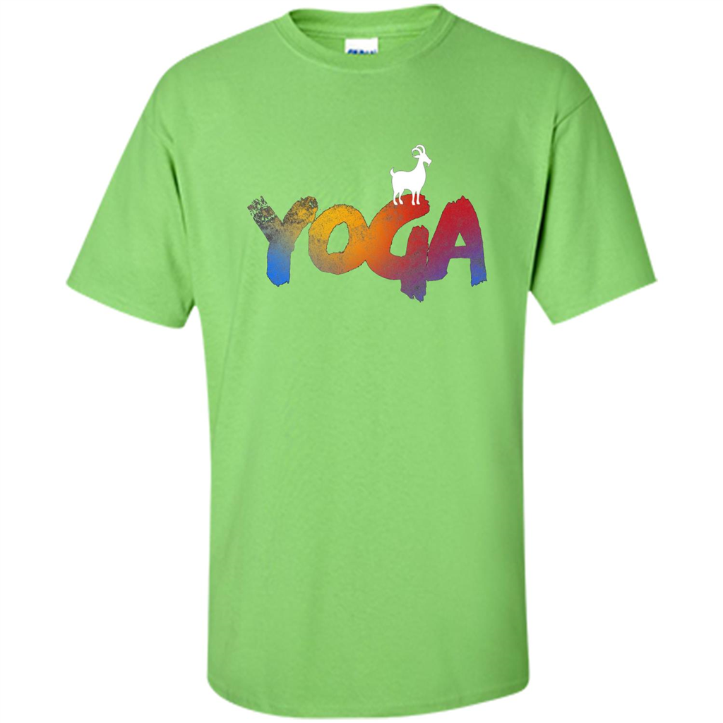 Love Goat Yoga T-shirt Yoga T-shirt Lime