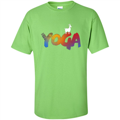 Love Goat Yoga T-shirt Yoga T-shirt Lime