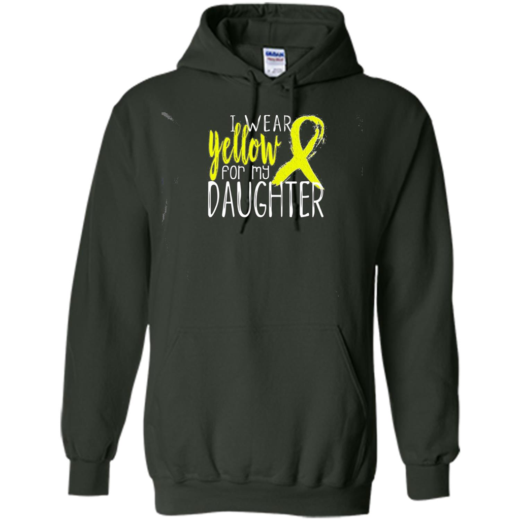 I Wear Yellow Ribbon For My Daughter T-shirt Forest Green