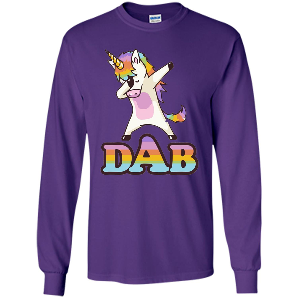 Cute Unicorn Dabbing T-shirt Purple