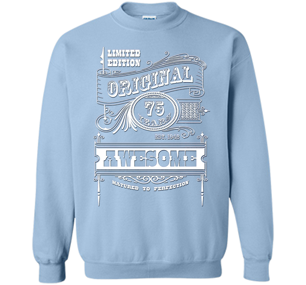 Best 75th Birthday Made in 1942 Awesome T-Shirt Gift Idea shirt Light Blue