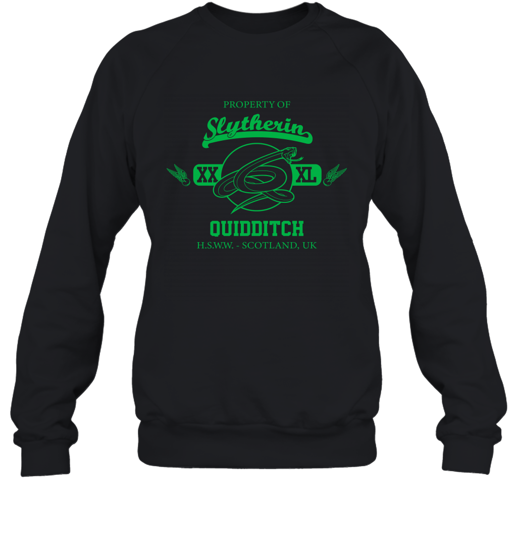 Property Of Slytherin Quidditch Harry Potter Sweatshirt Sweatshirt Black