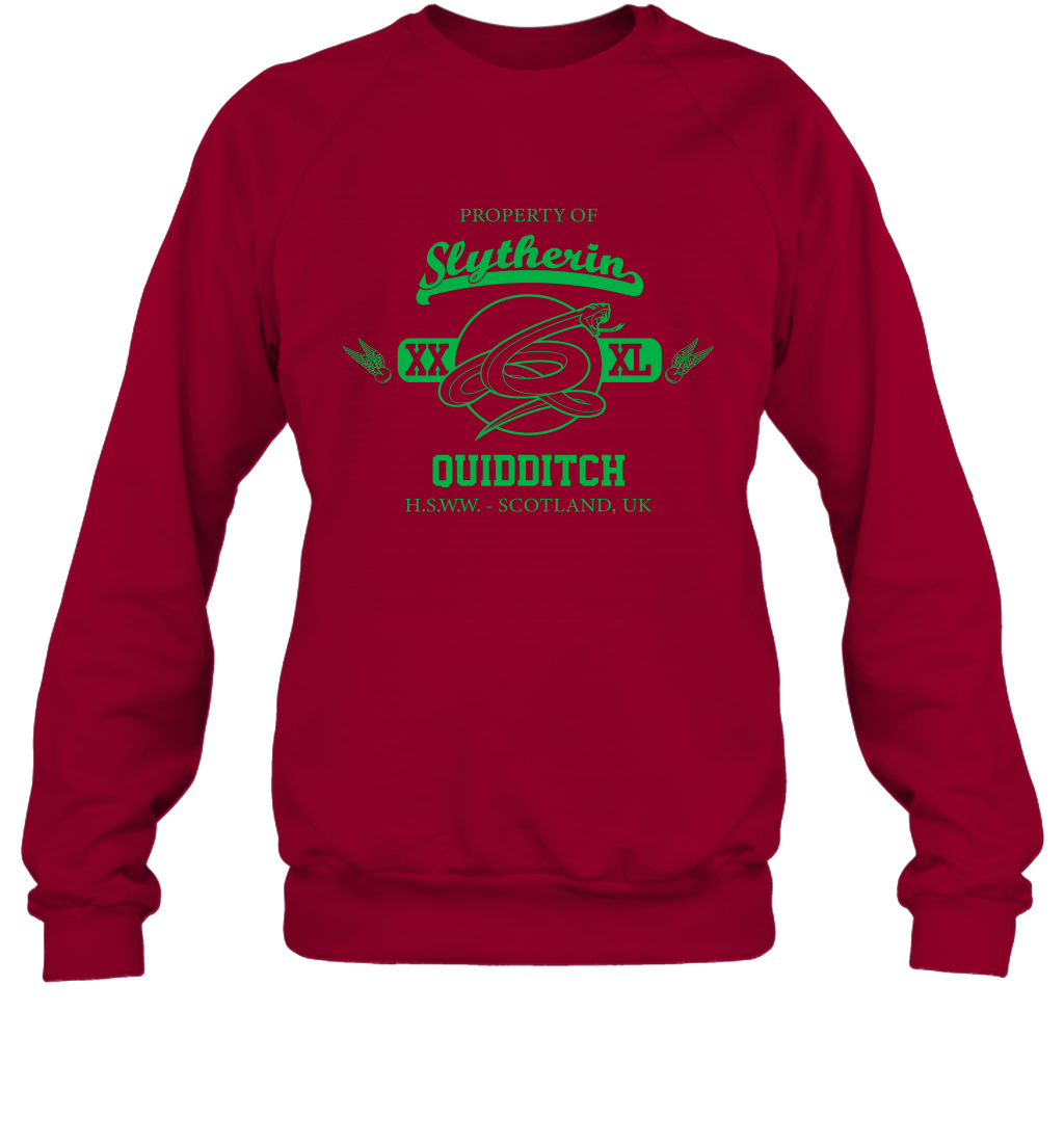 Property Of Slytherin Quidditch Harry Potter Sweatshirt Sweatshirt Cardinal Red