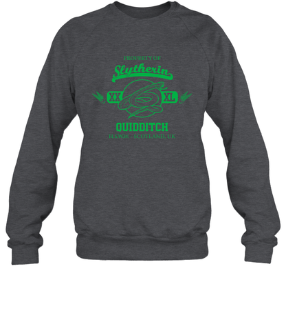 Property Of Slytherin Quidditch Harry Potter Sweatshirt Sweatshirt Dark Heather