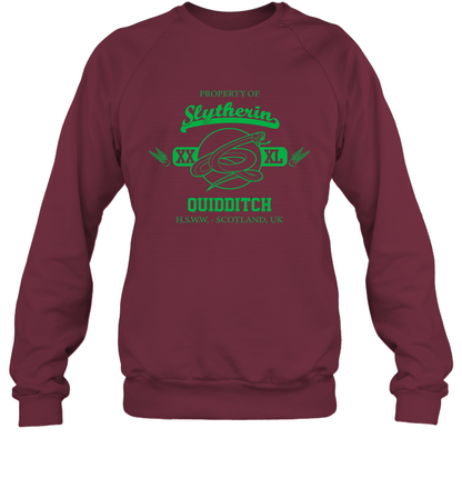 Property Of Slytherin Quidditch Harry Potter Sweatshirt Sweatshirt Maroon