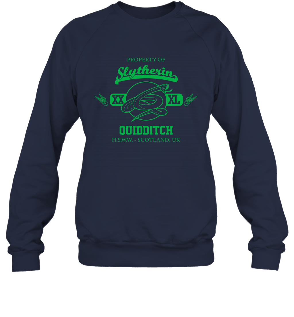 Property Of Slytherin Quidditch Harry Potter Sweatshirt Sweatshirt Navy