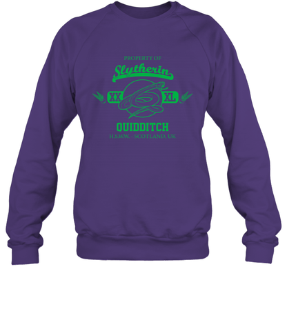 Property Of Slytherin Quidditch Harry Potter Sweatshirt Sweatshirt Purple