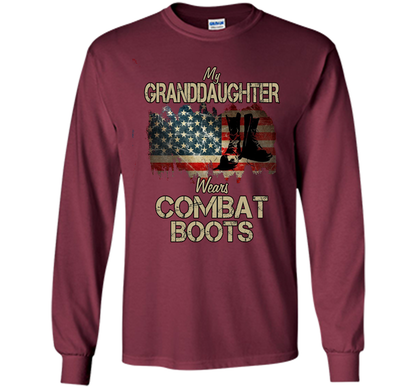 Combat Boots Soldier Granddaughter premium tee t-shirt Maroon