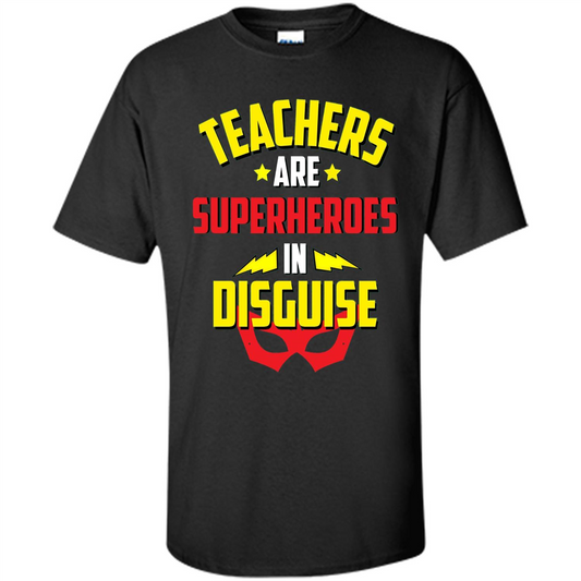Funny Teacher Superpower Superhero In Disguise T-shirt Black