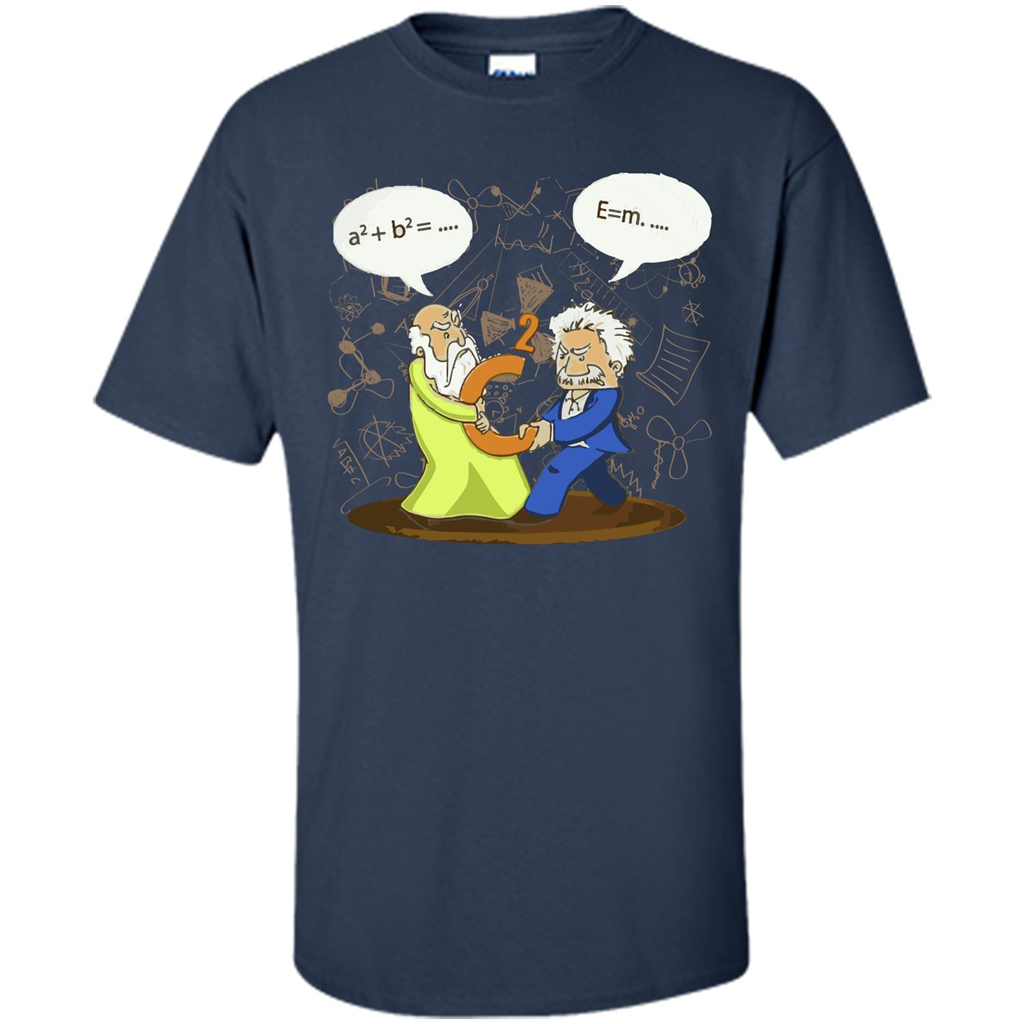Pythagoras and Einstein T-shirt Navy